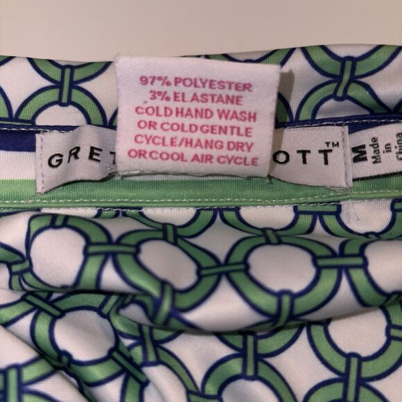 GRETCHEN SCOTT Everywhere Dress Blue Green Women's Size Medium Collared - Picture 10 of 10